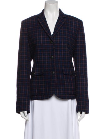 Rag & Bone Virgin Wool Plaid Print Blazer