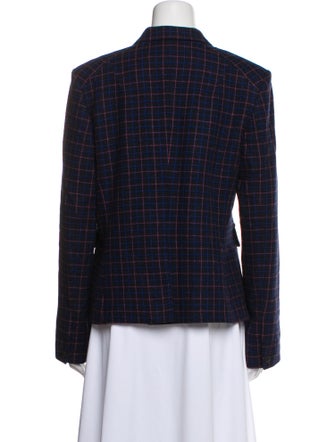 Rag & Bone Virgin Wool Plaid Print Blazer