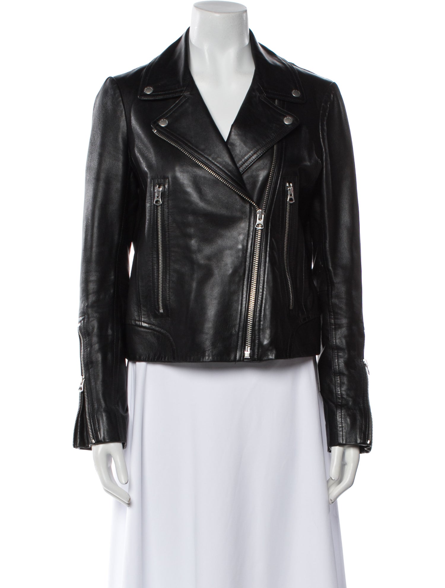 Rag & Bone Lamb Leather Biker Jacket