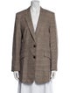 Rag & Bone Linen Plaid Print Blazer