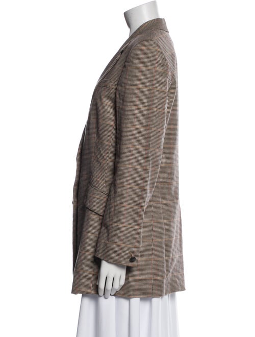Rag & Bone Linen Plaid Print Blazer