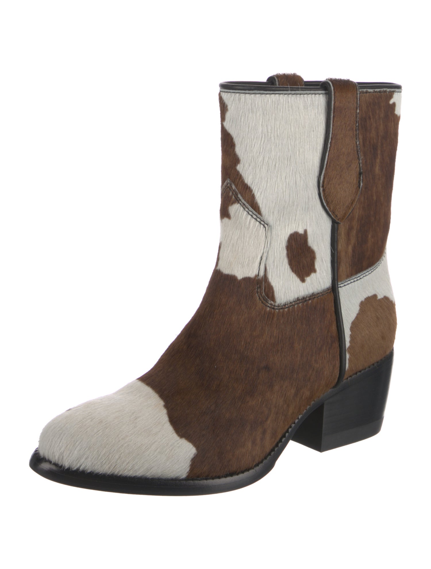 Rag & Bone Ponyhair Colorblock Pattern Western Boots