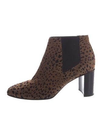 Rag & Bone Suede Animal Print Chelsea Boots