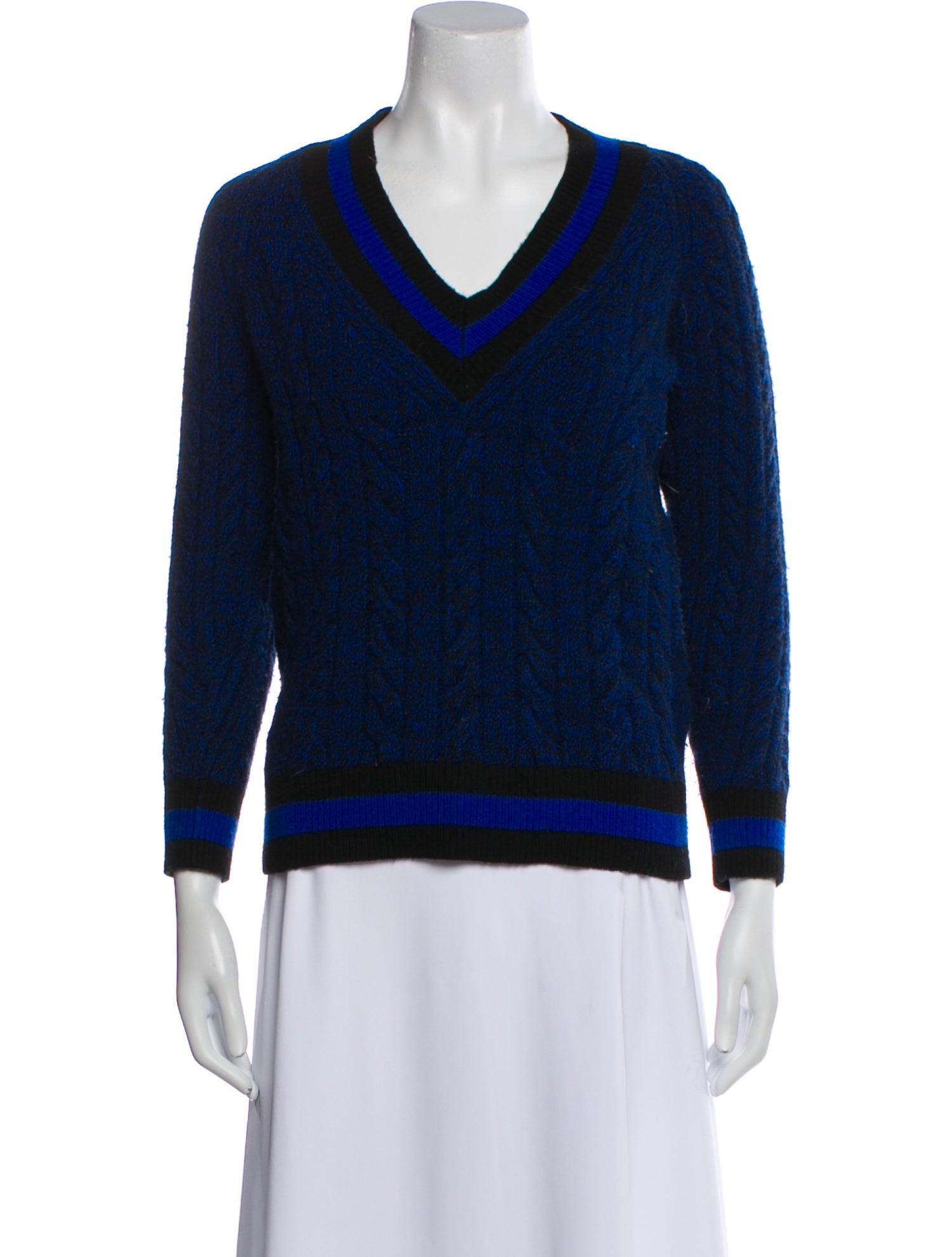 Rag & Bone Merino Wool Colorblock Pattern Sweater