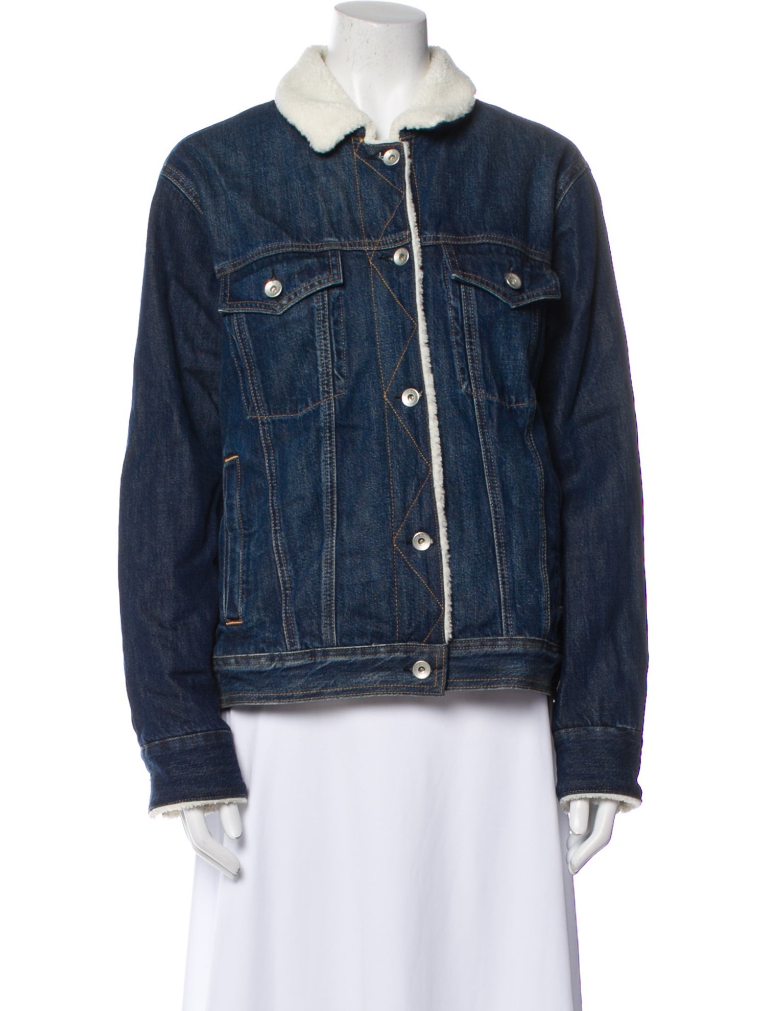 Rag & Bone Colorblock Pattern Denim Jacket