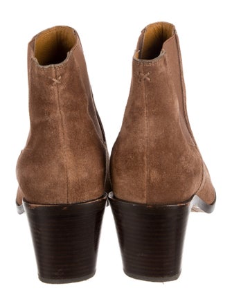 Rag & Bone Suede Animal Print Chelsea Boots