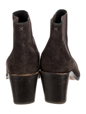 Rag & Bone Suede Animal Print Chelsea Boots