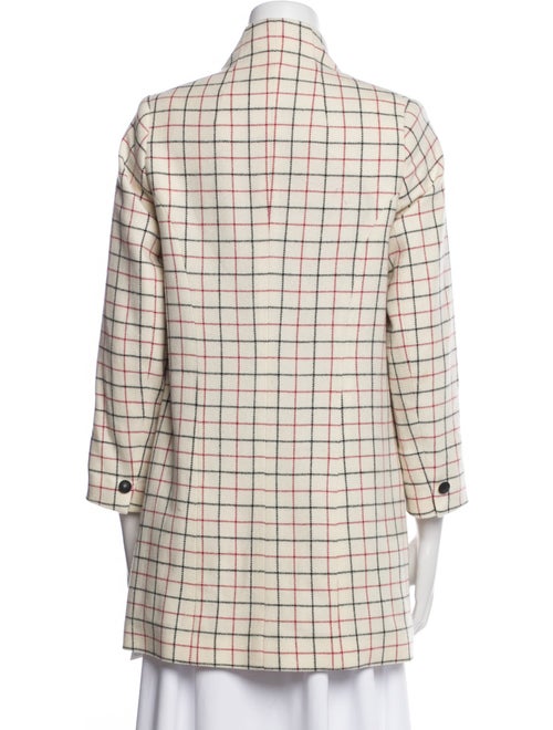 Rag & Bone Virgin Wool Plaid Print Peacoat