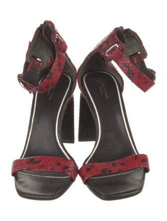 Rag & Bone Embossed Leather Printed Sandals