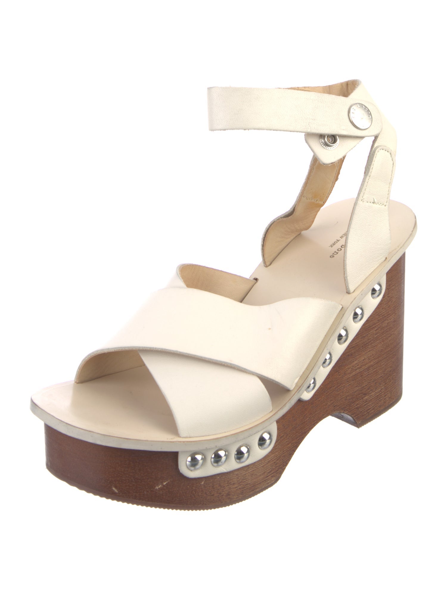 Rag & Bone Leather Colorblock Pattern Sandals