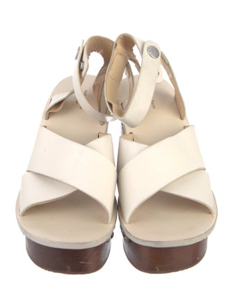 Rag & Bone Leather Colorblock Pattern Sandals