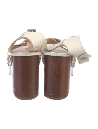 Rag & Bone Leather Colorblock Pattern Sandals