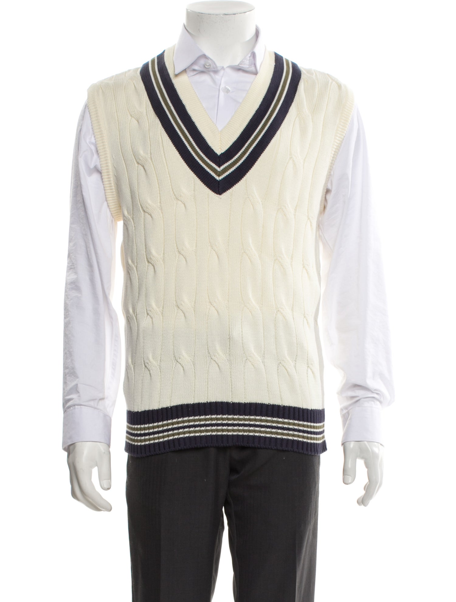 Rag & Bone Striped V-Neck Sweater Vest