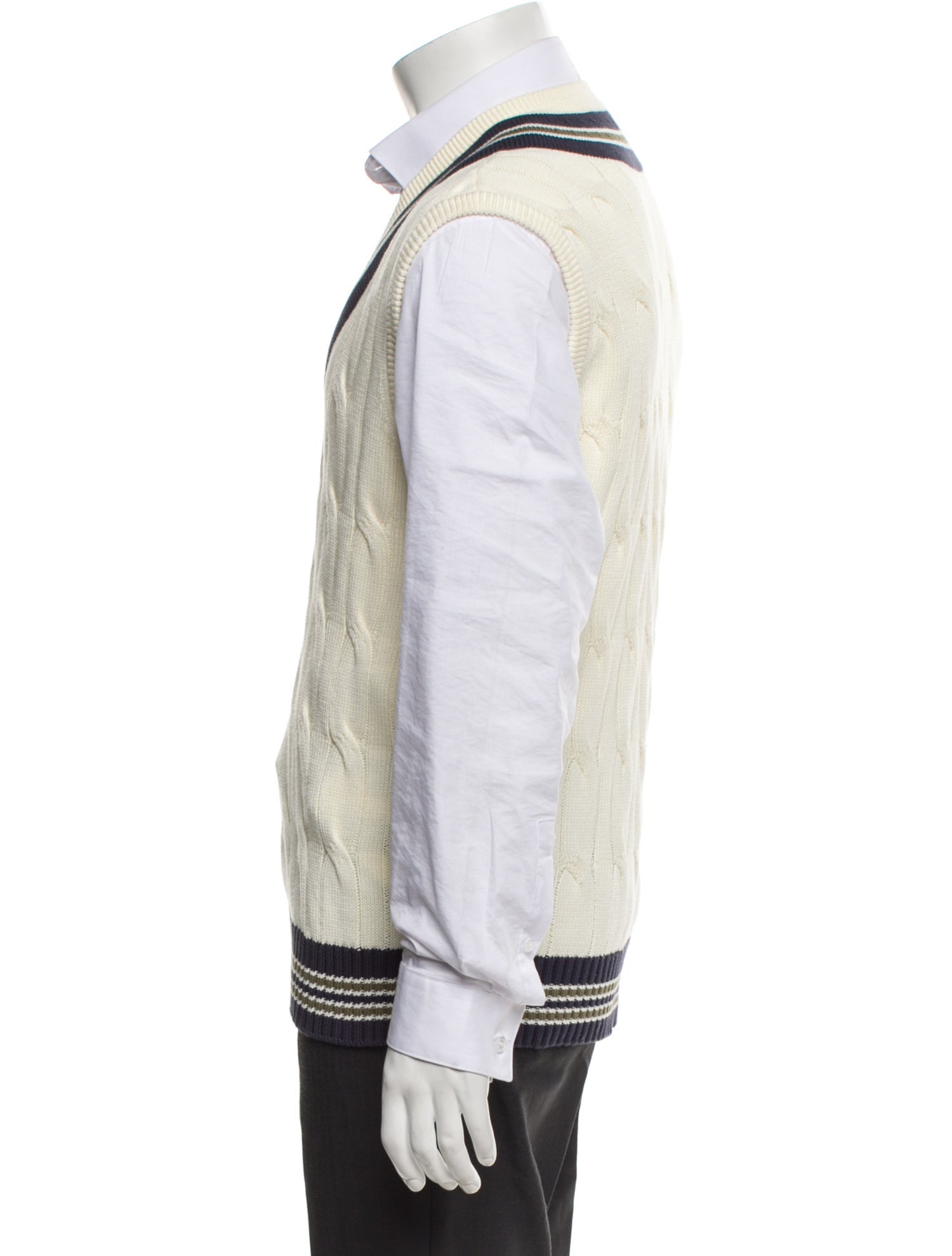 Rag & Bone Striped V-Neck Sweater Vest