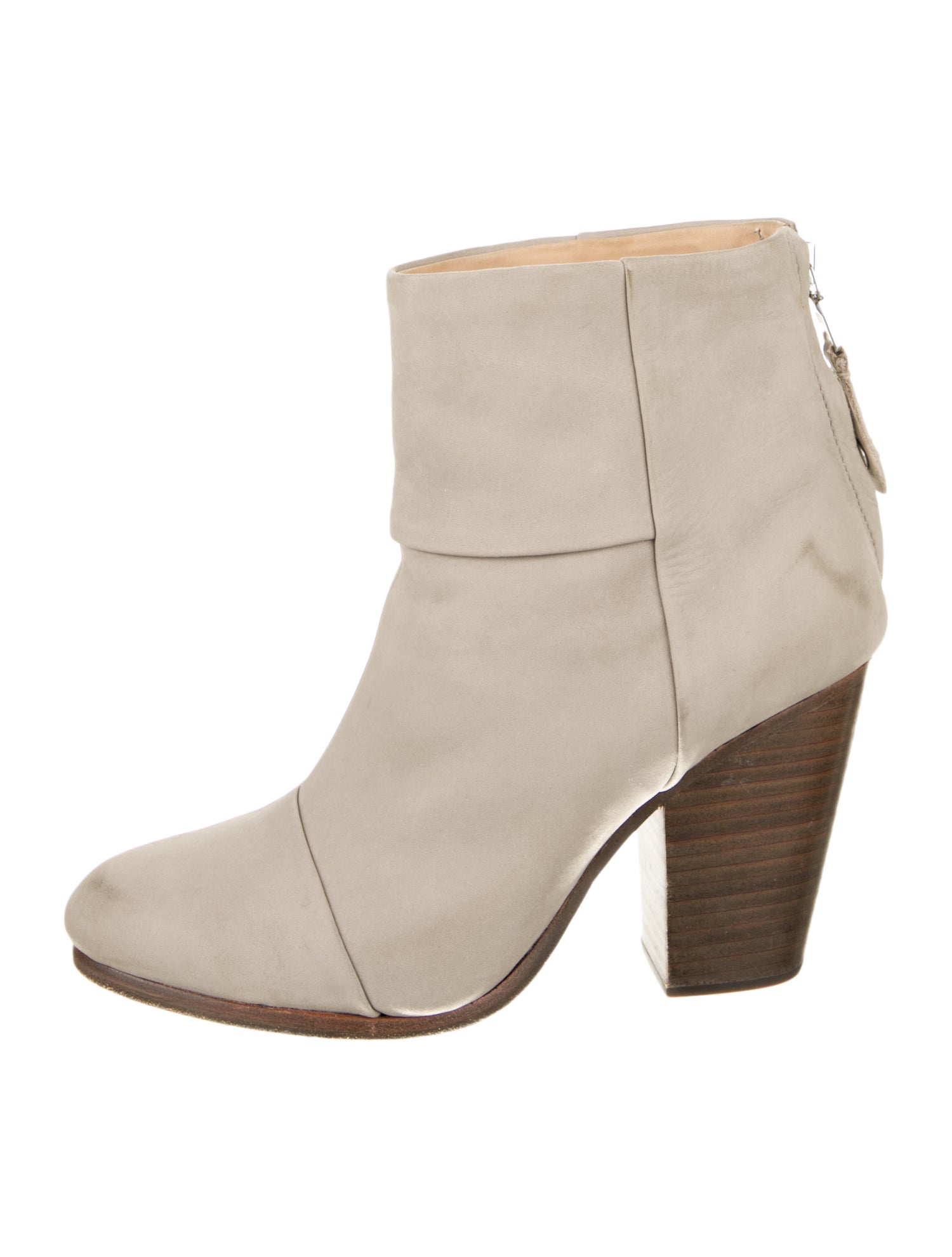 Rag & Bone Suede Leather Trim Embellishment Boots