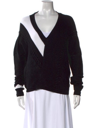 Rag & Bone Colorblock Pattern V-Neck Sweater