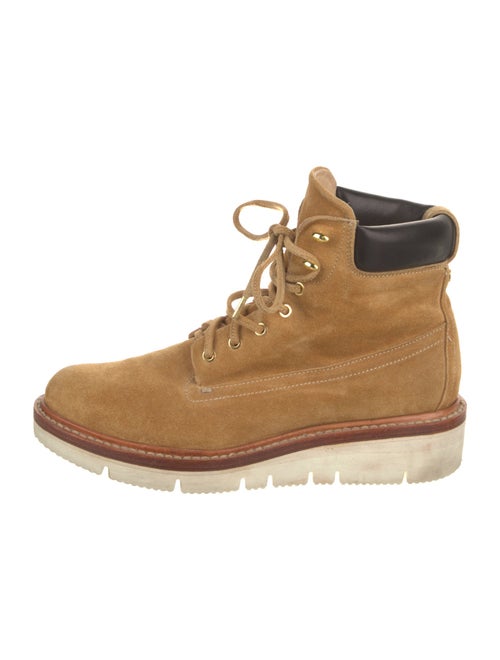 Rag & Bone Suede Leather Trim Embellishment Lace-Up Boots