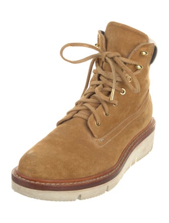 Rag & Bone Suede Leather Trim Embellishment Lace-Up Boots