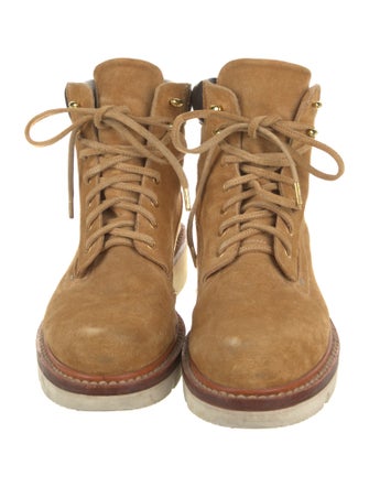 Rag & Bone Suede Leather Trim Embellishment Lace-Up Boots