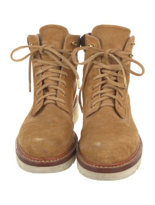 Rag & Bone Suede Leather Trim Embellishment Lace-Up Boots