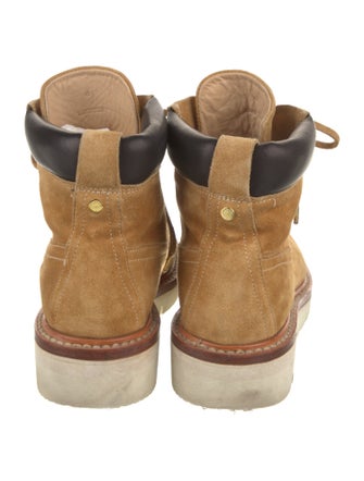 Rag & Bone Suede Leather Trim Embellishment Lace-Up Boots