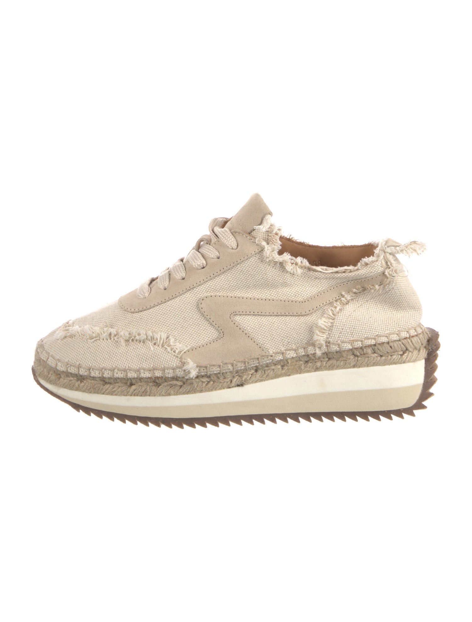 Rag & Bone Canvas Raw-Edge Trim Espadrille Sneakers