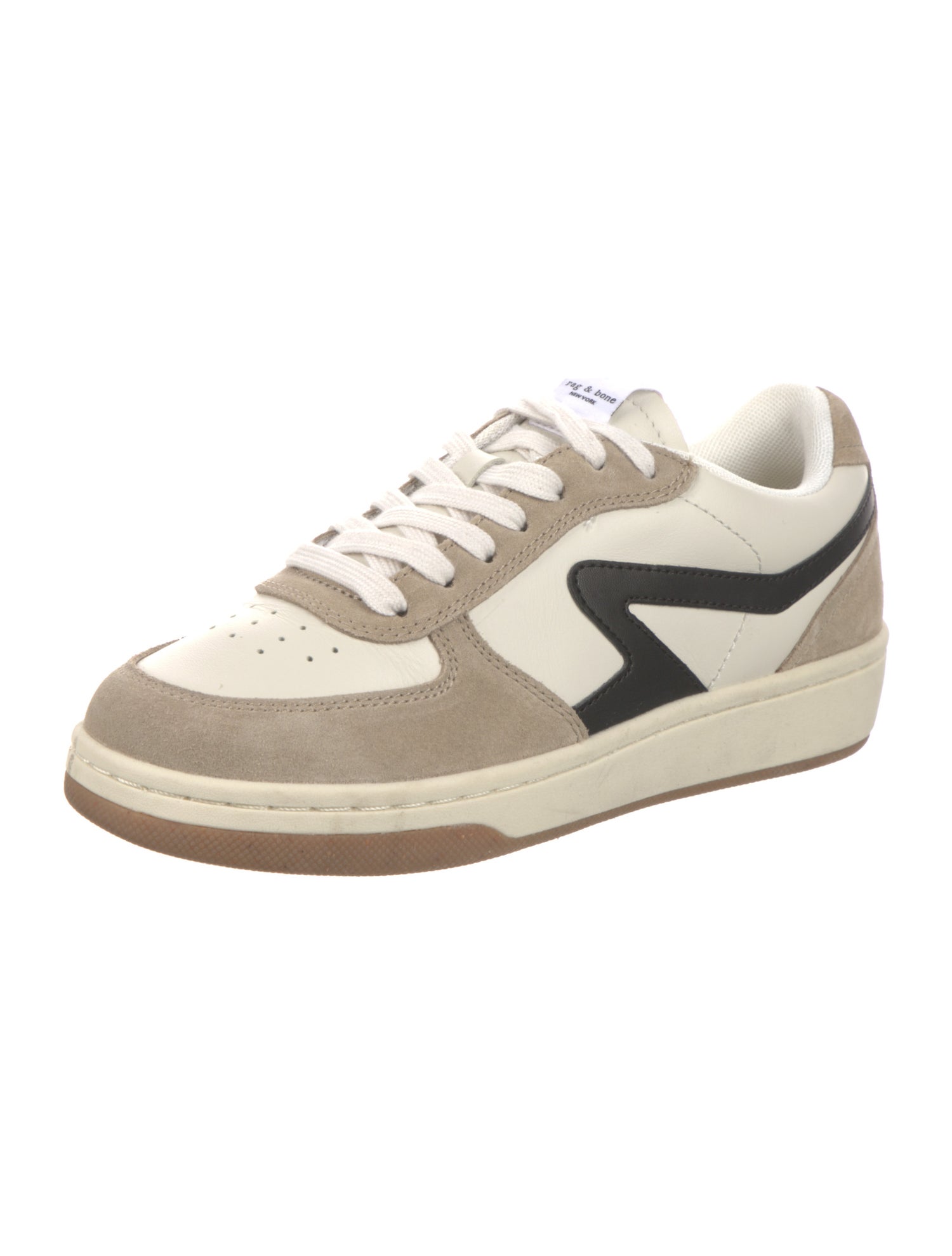 Rag & Bone Leather Colorblock Pattern Sneakers