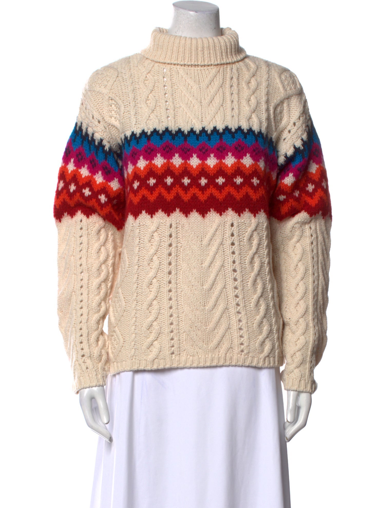 Rag & Bone Wool Colorblock Pattern Sweater