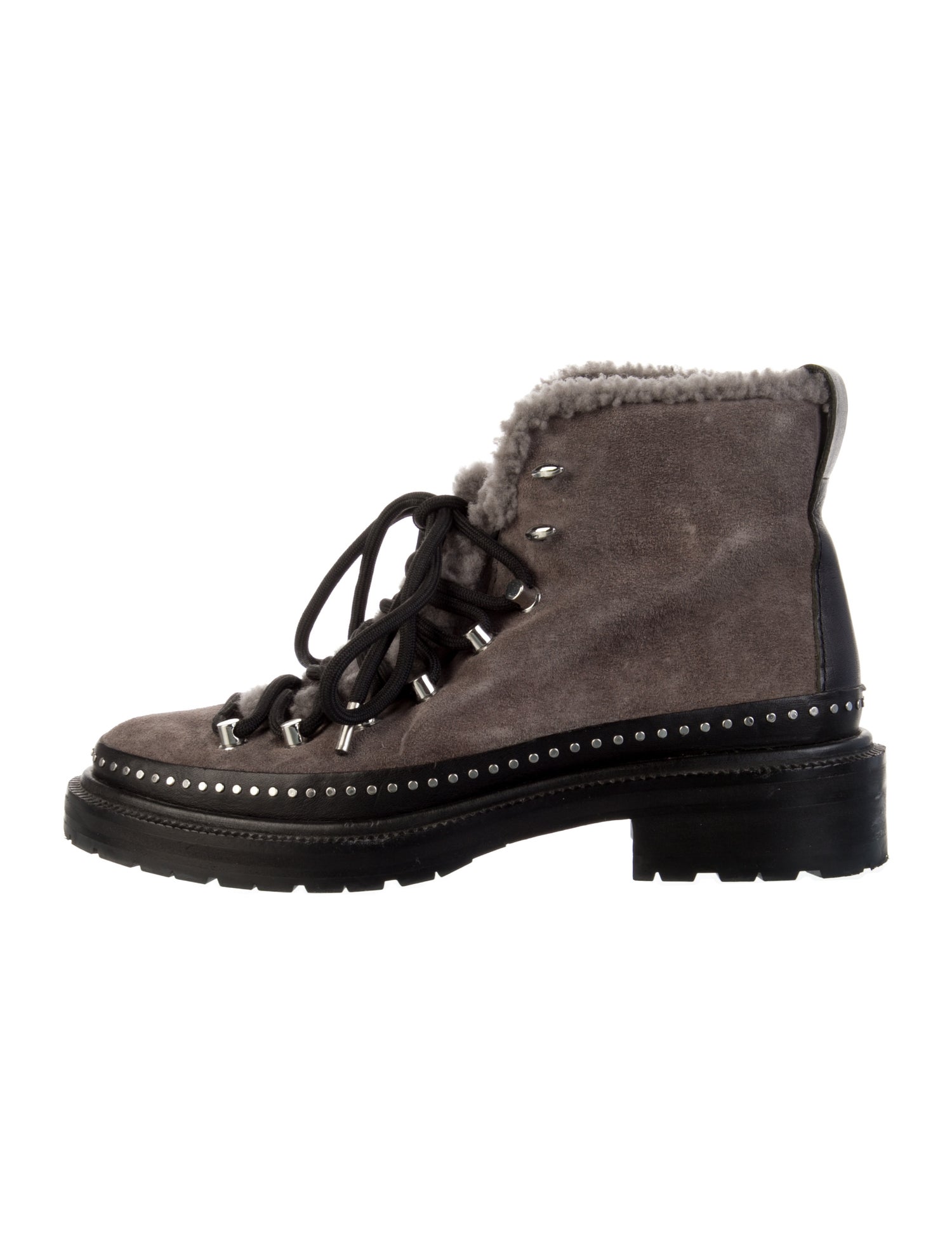 Rag & Bone Suede Studded Accents Combat Boots