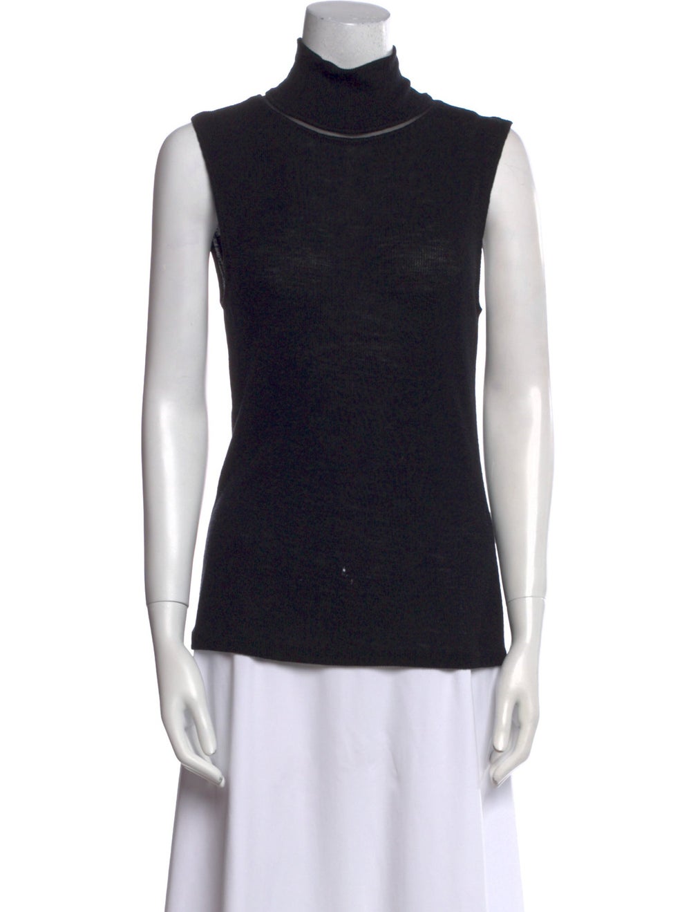 Rag & Bone Wool Turtleneck Blue Lace Trim Embelli… - image 1