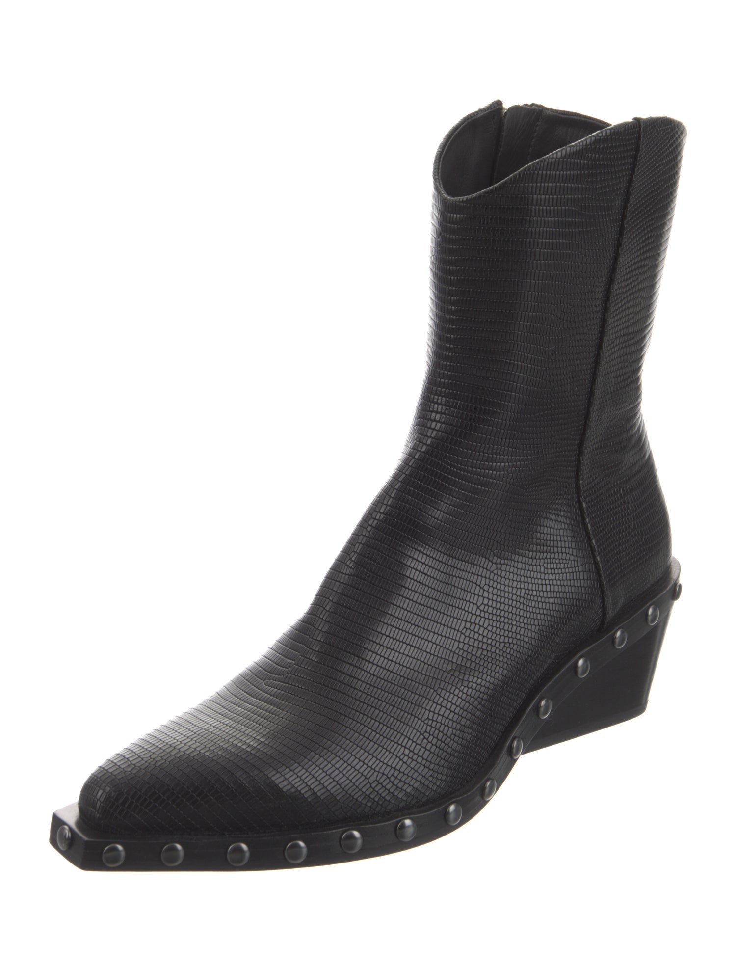 Rag & Bone Embossed Leather Studded Accents Western Boots