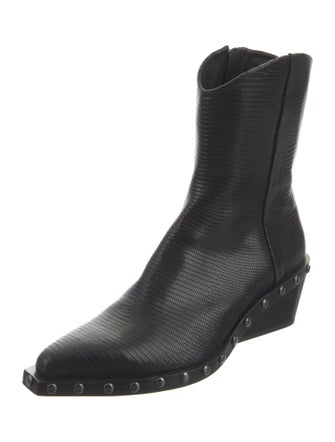 Rag & Bone Embossed Leather Studded Accents Western Boots