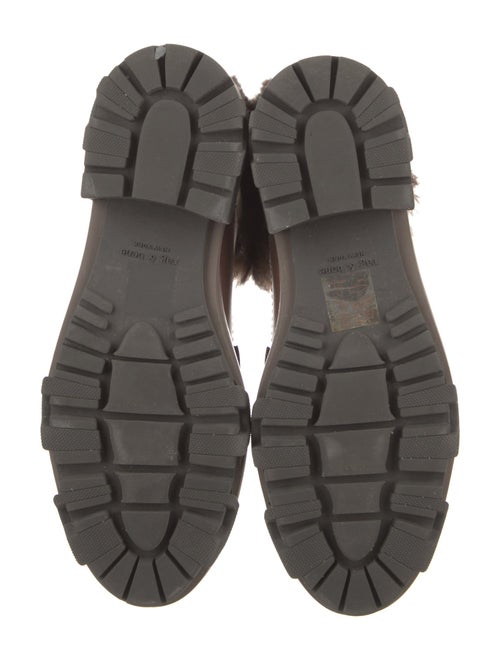 Rag & Bone Leather Fur Trim Combat Boots