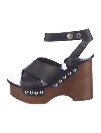 Rag & Bone Leather Studded Accents Slingback Sandals