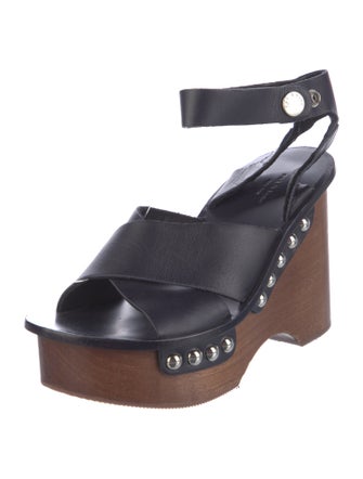 Rag & Bone Leather Studded Accents Slingback Sandals