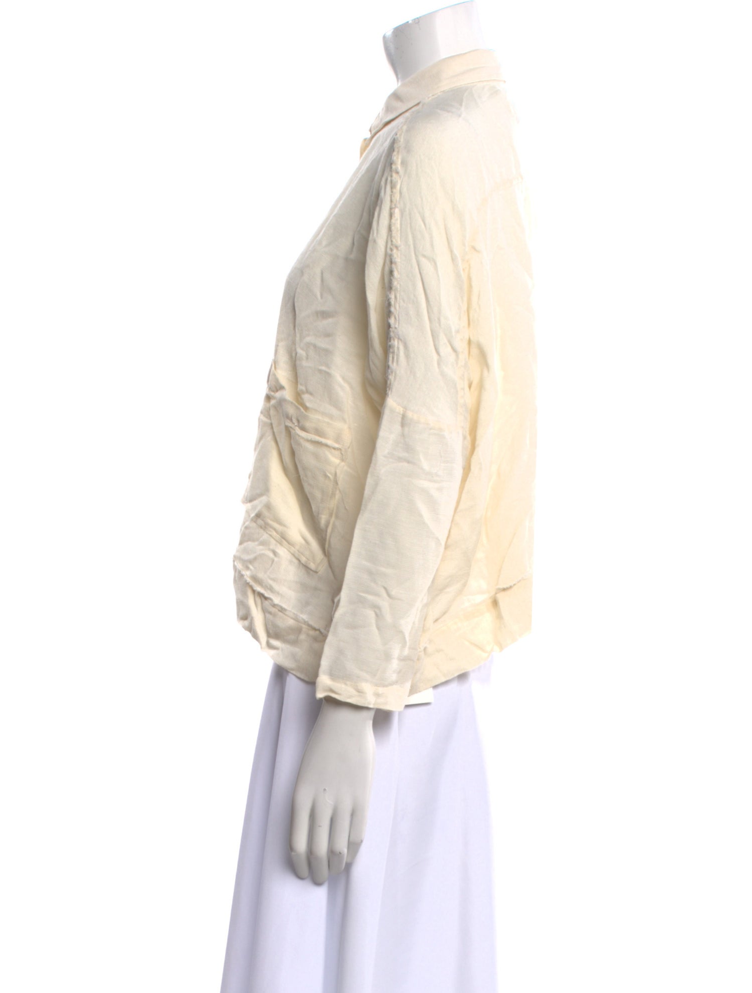 Rag & Bone Silk Mock Neck Button-Up Top