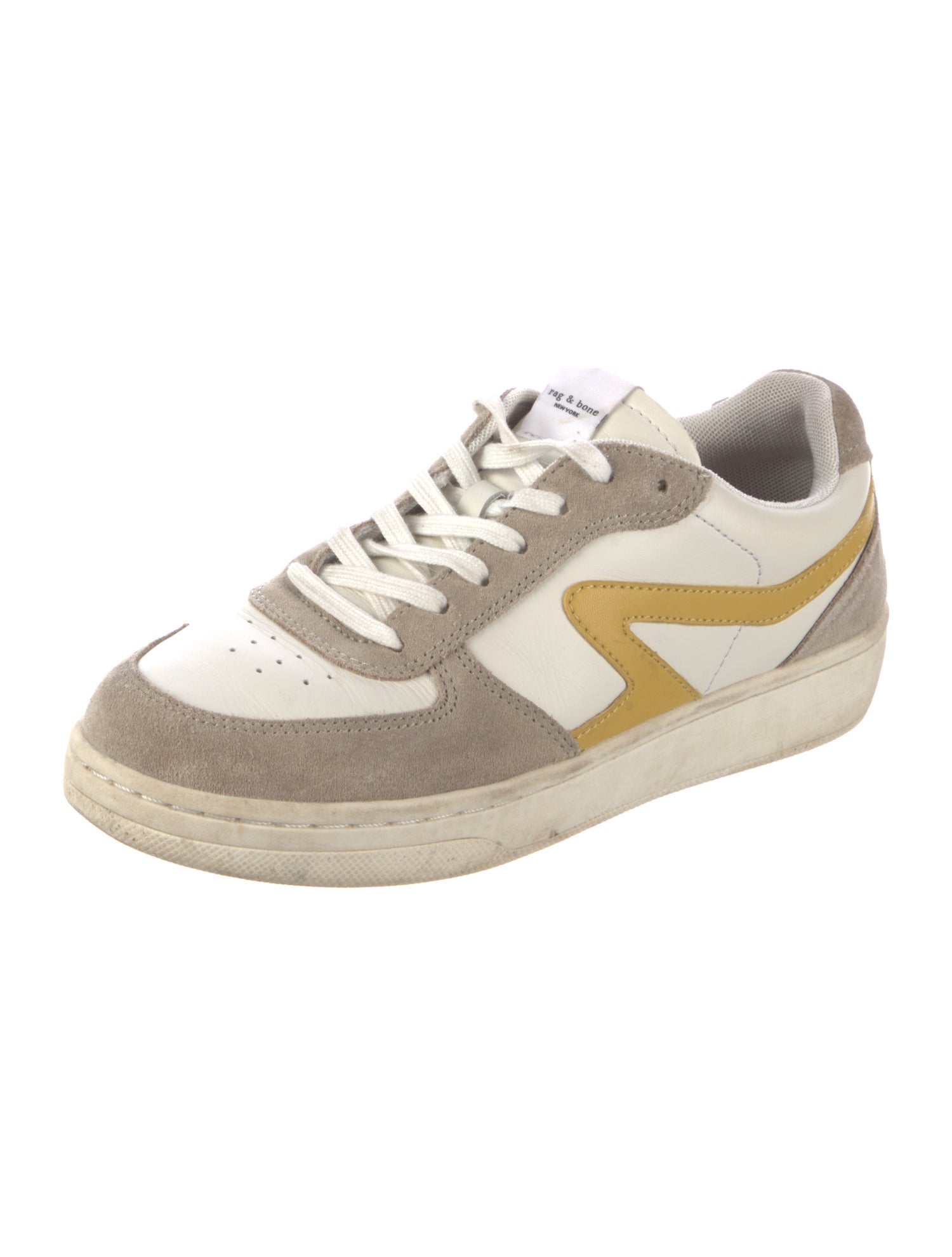 Rag & Bone Leather Colorblock Pattern Sneakers