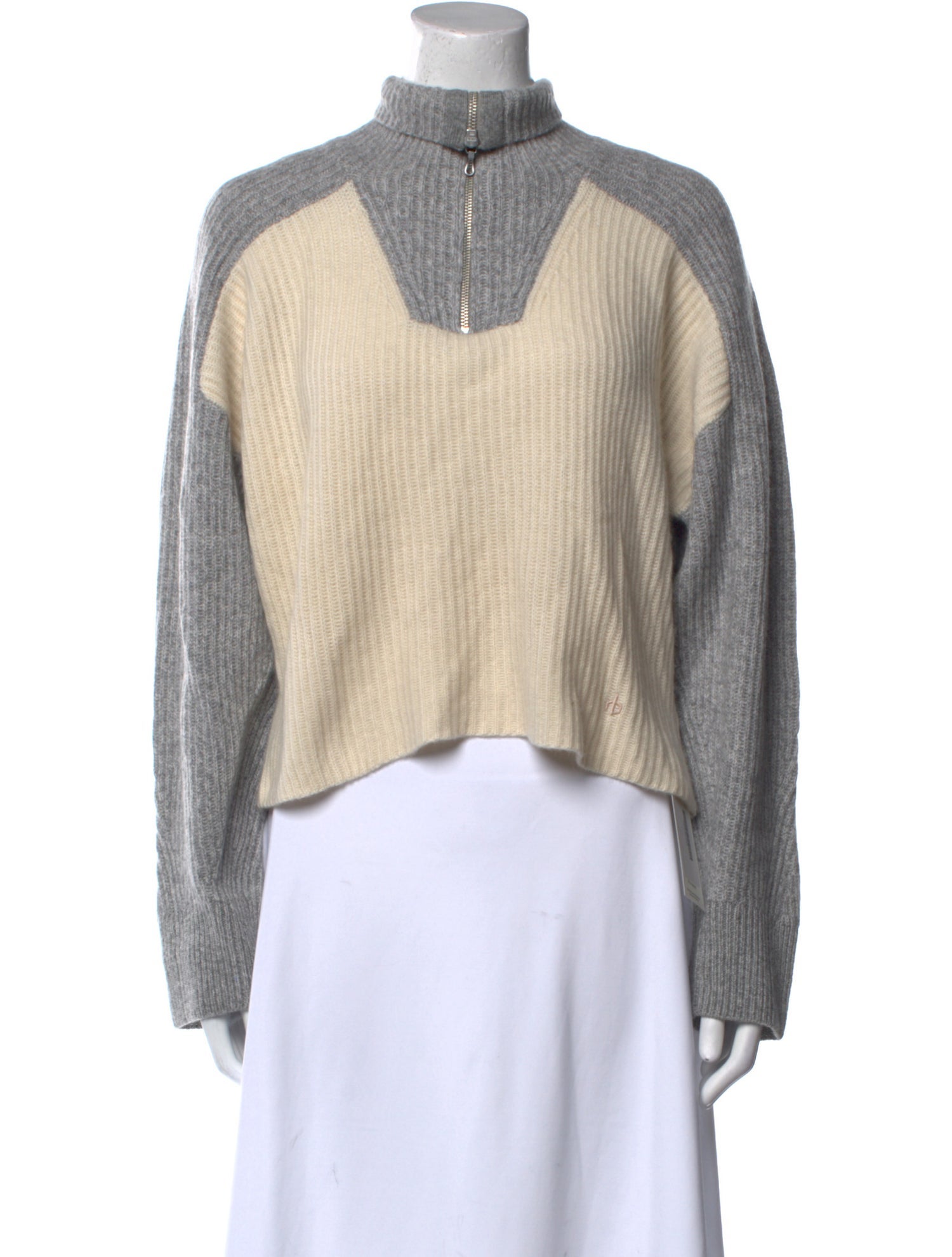 Rag & Bone Cashmere Colorblock Pattern Sweater