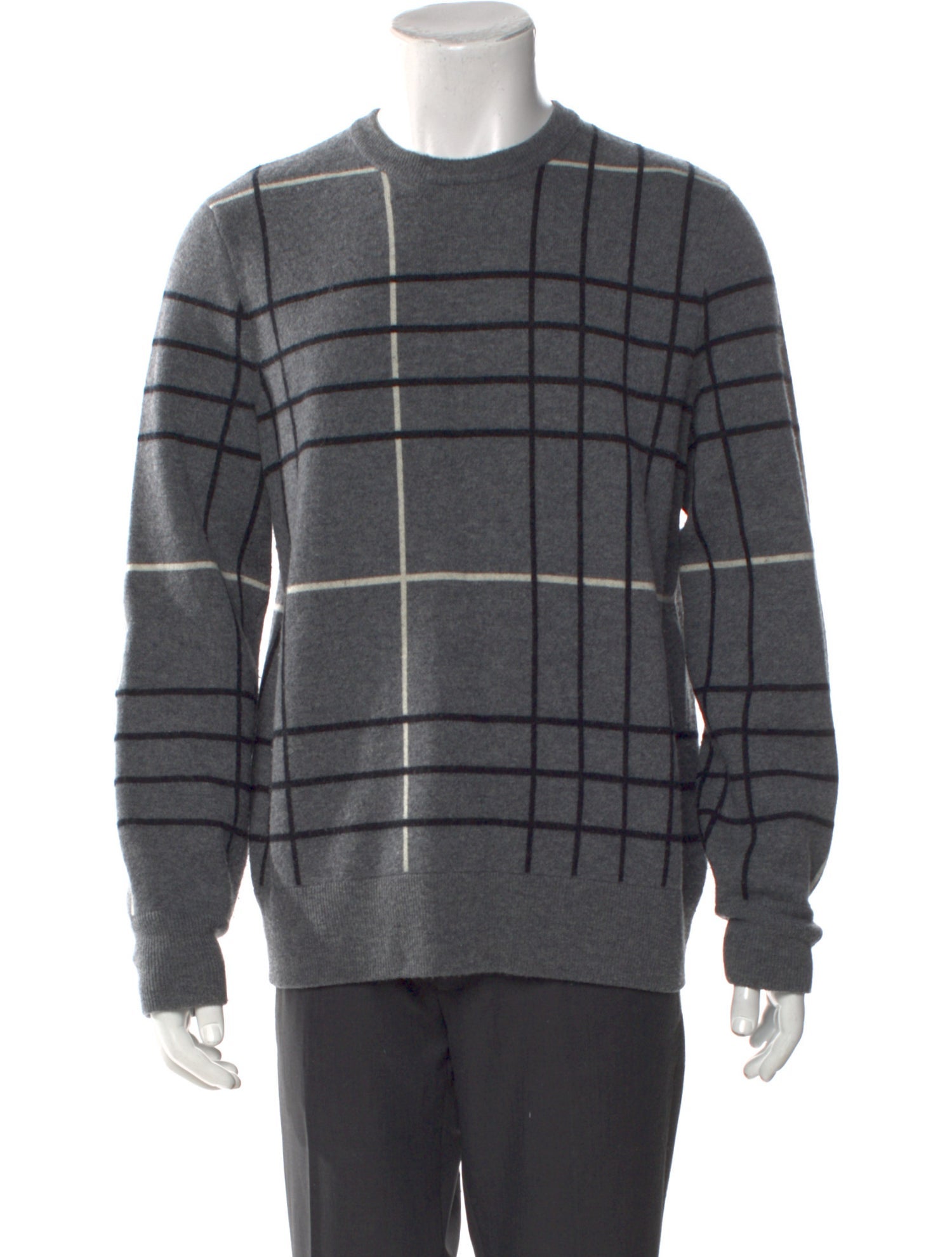 Rag & Bone Merino Wool Plaid Print Pullover