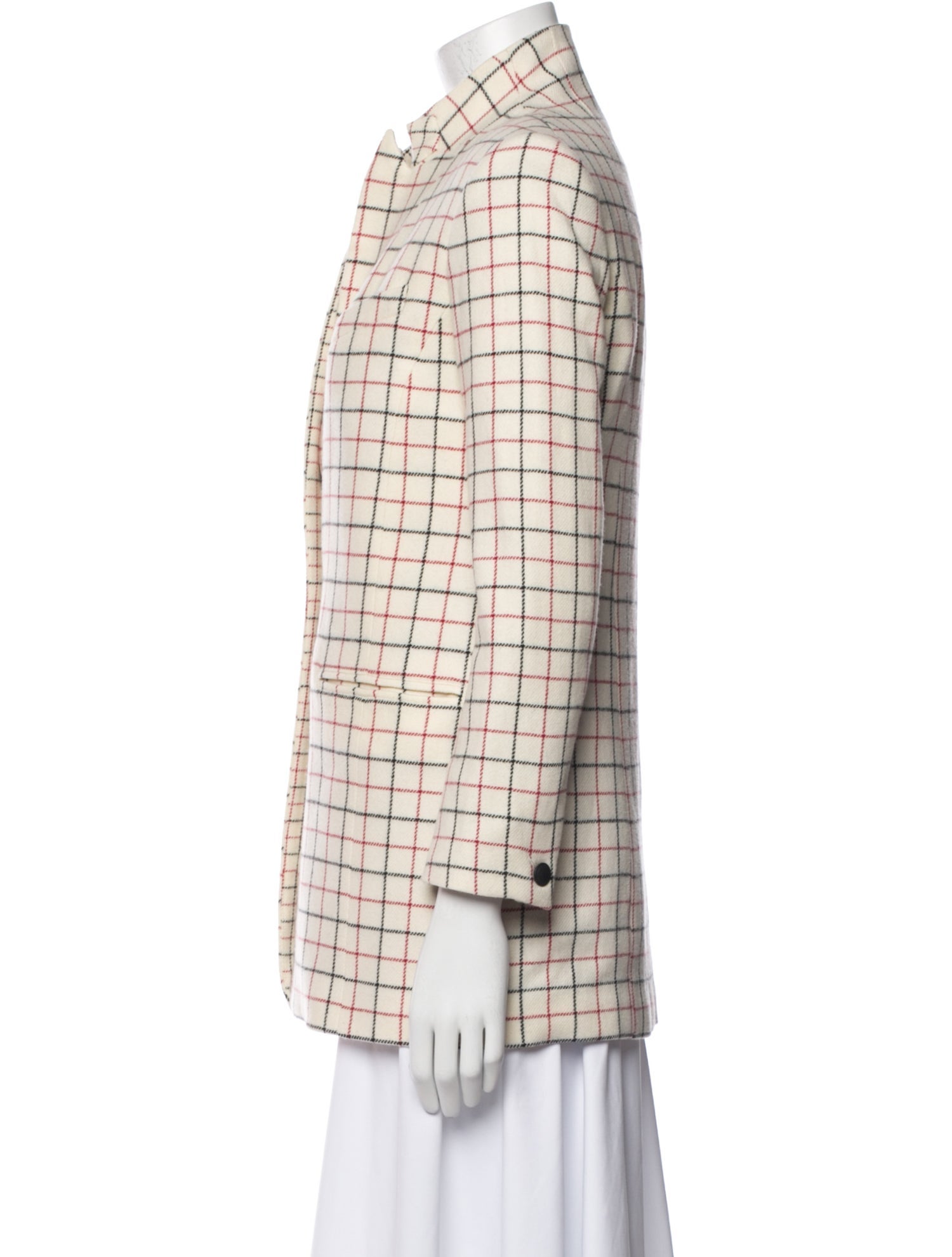 Rag & Bone Virgin Wool Plaid Print Blazer