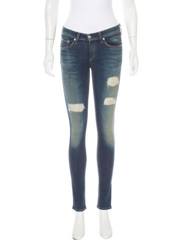 Rag & Bone Distressed Metallic Jeans