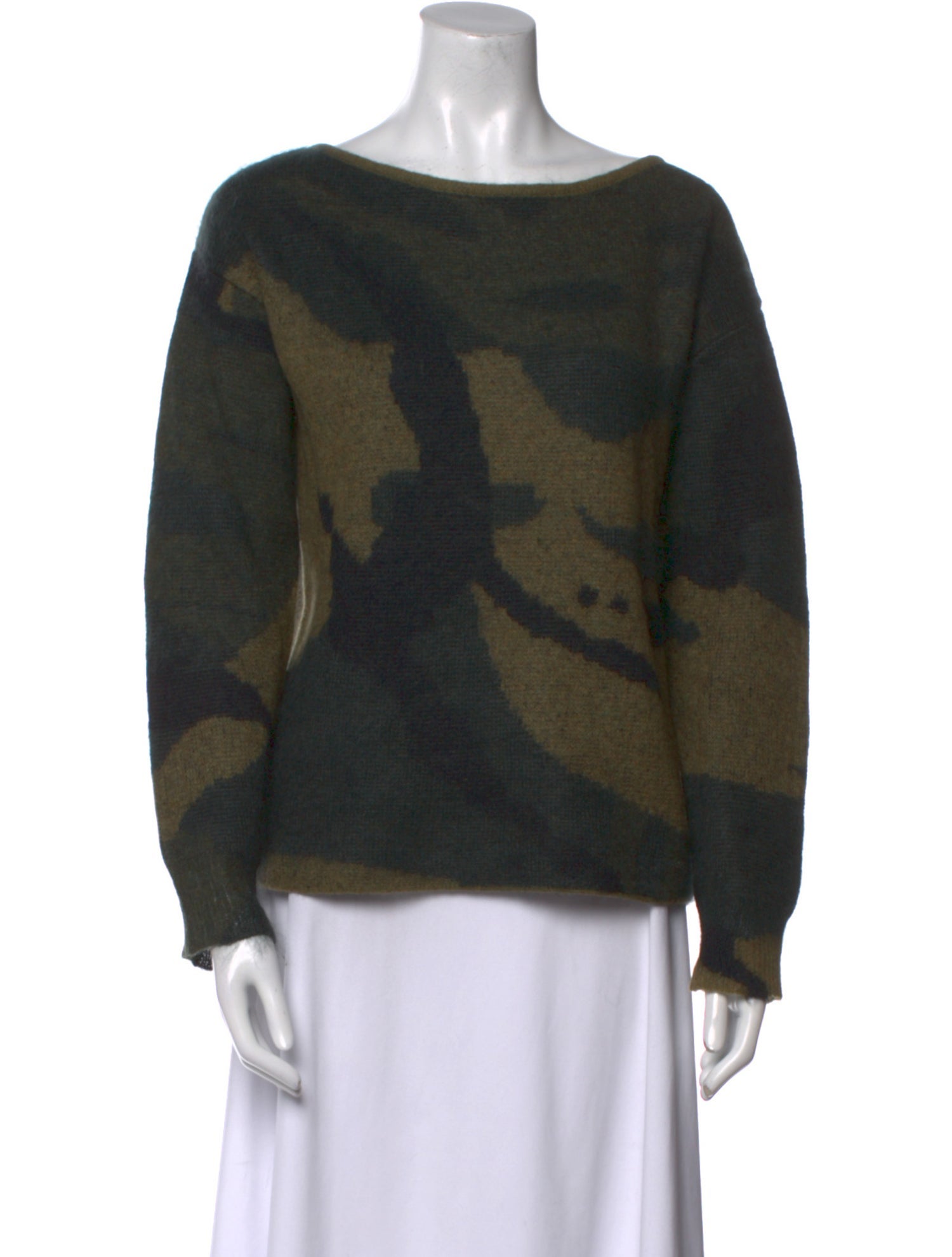 Rag & Bone Printed Bateau Neckline Sweater