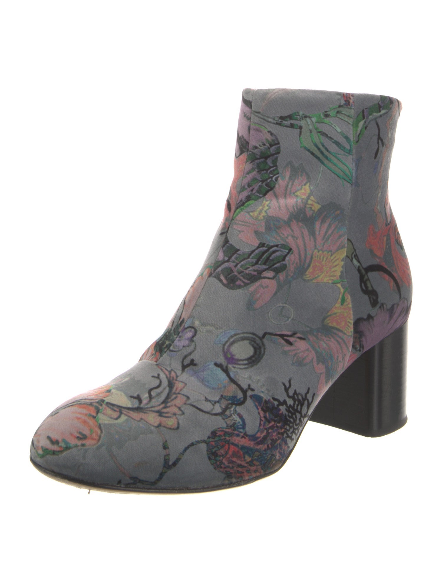 Rag & Bone Suede Floral Print Boots