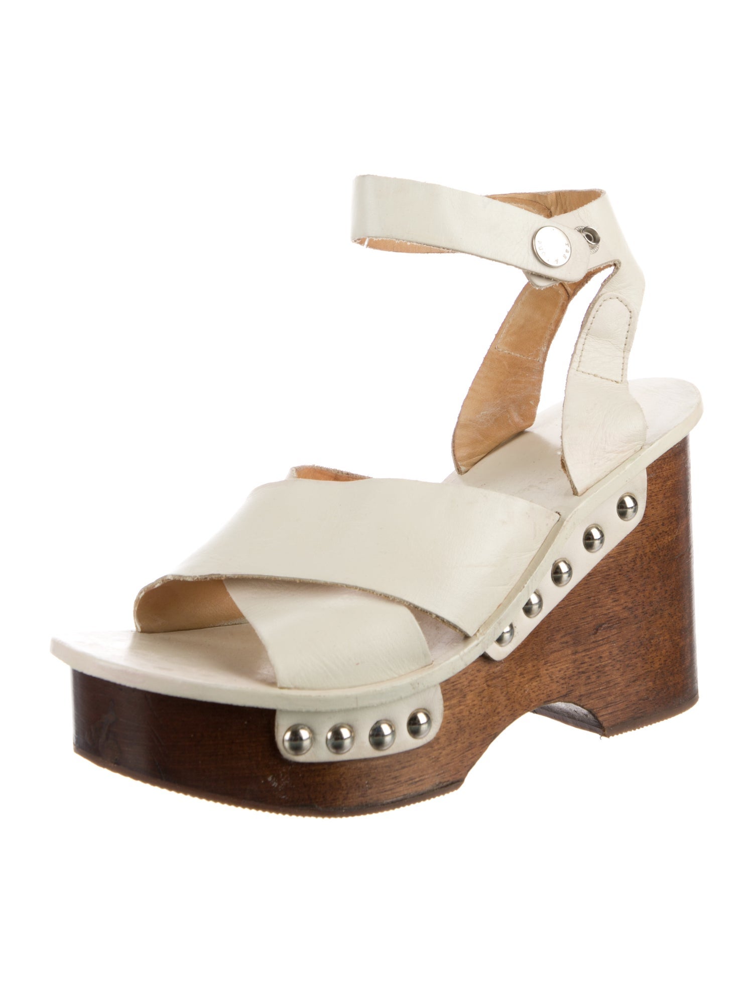 Rag & Bone Leather Colorblock Pattern Sandals