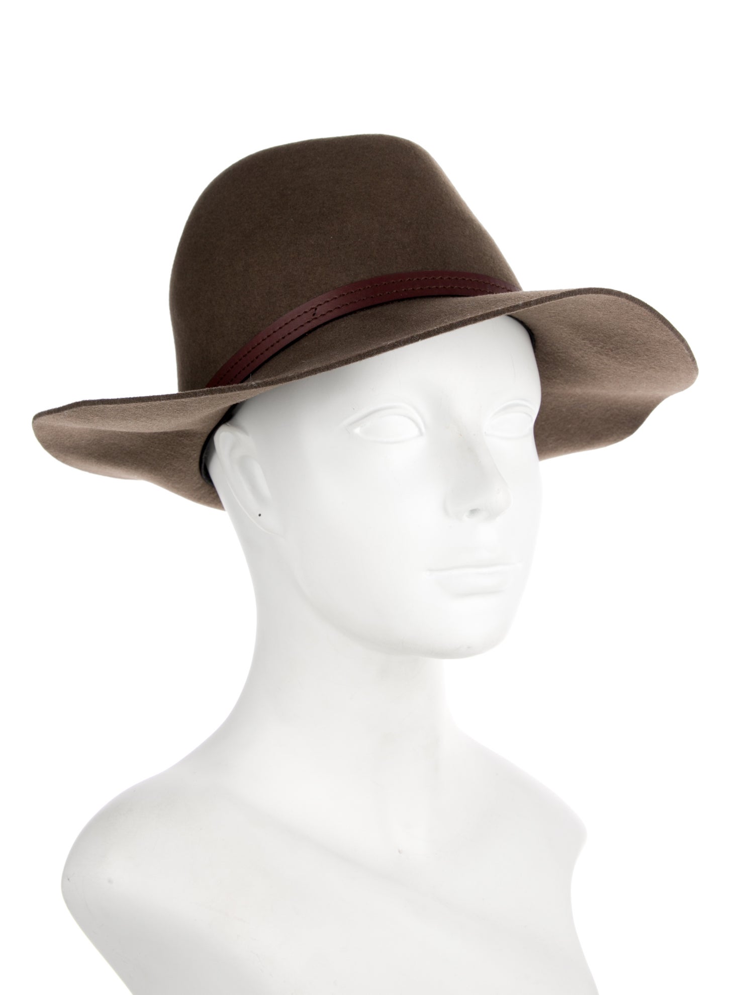 Rag & Bone Felted Fedora Hat With Leather Band w/Tags
