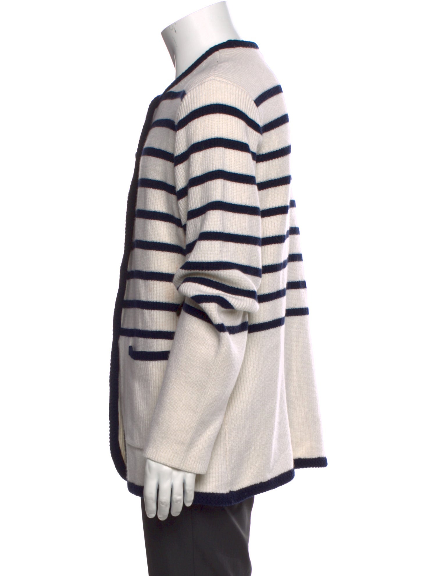 Rag & Bone Striped Crew Neck Cardigan