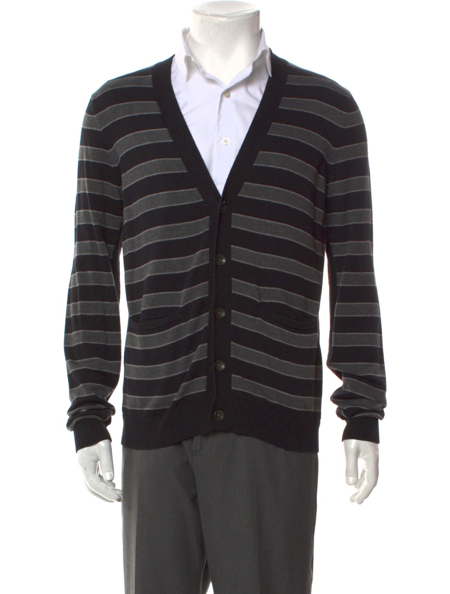 Rag & Bone Striped V-Neck Cardigan
