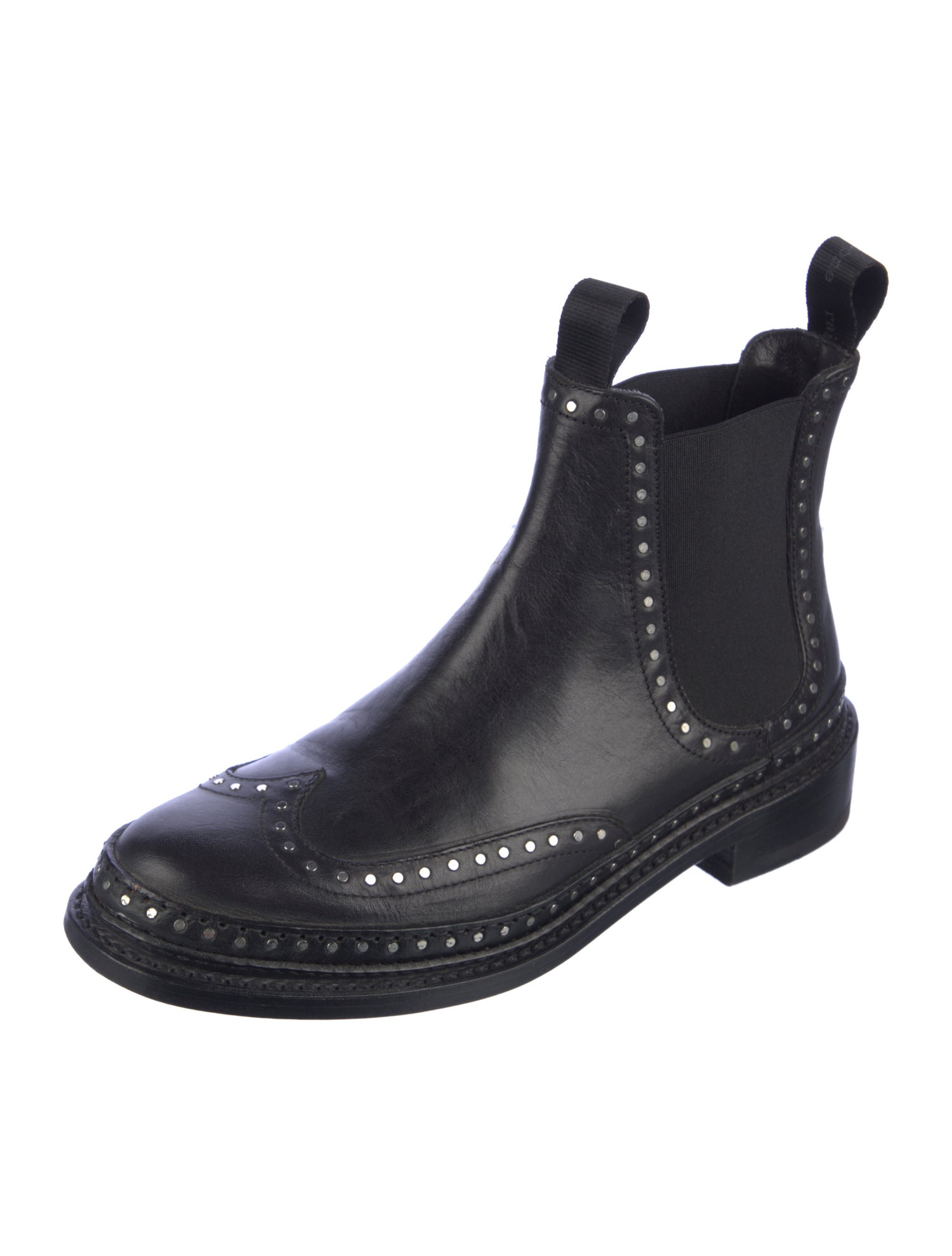 Rag & Bone Leather Studded Accents Chelsea Boots