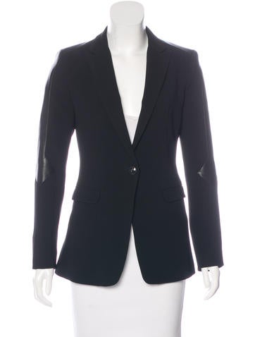 Rag & Bone Structured Leather-Trimmed Blazer