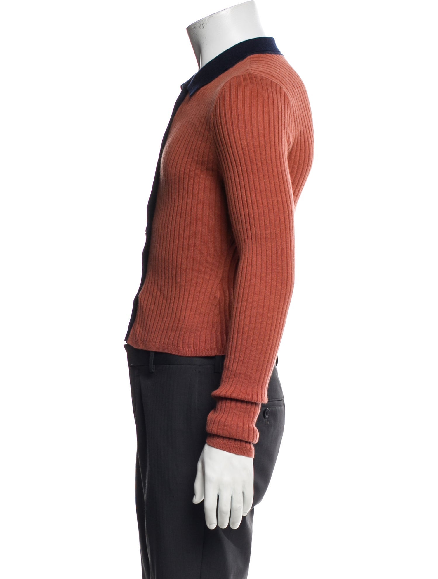 Rag & Bone Colorblock Pattern Collar Polo Sweater